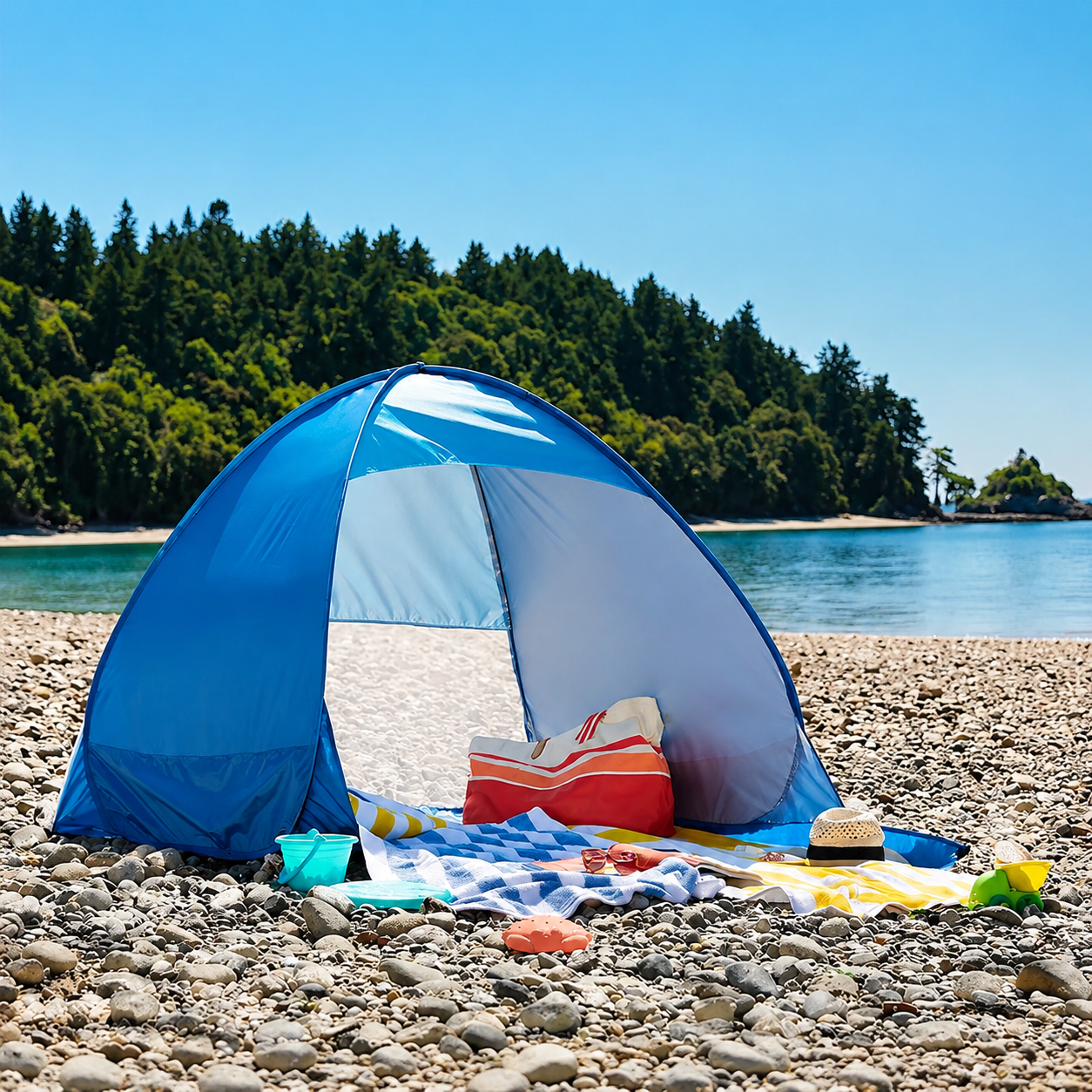 Pop-Up UV Protection Beach Tent - Image 2