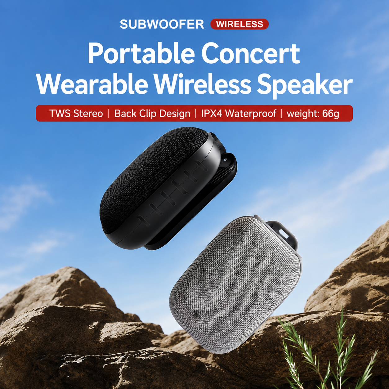 Portable Clip-On Bluetooth Speaker - Image 4