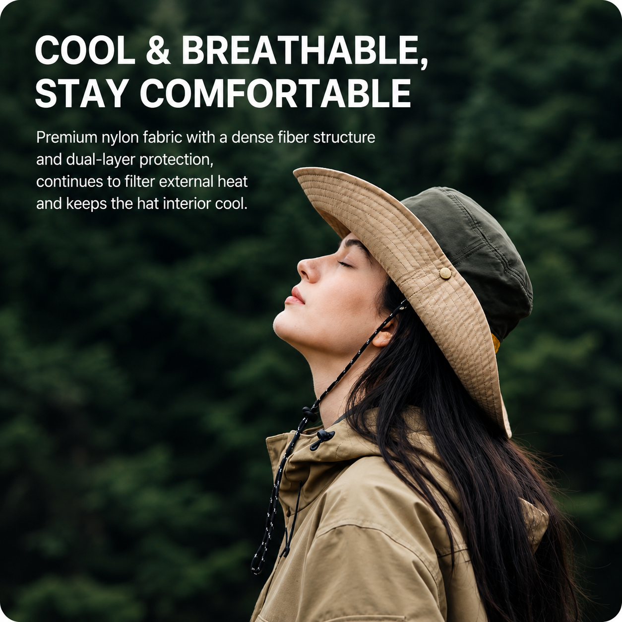 UPF 50+ Foldable Wide-Brim Womens Sun Hat - Image 4