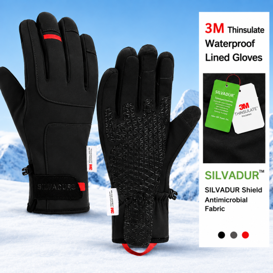 Insulated Touchscreen Winter Gloves - Image 3