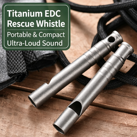 Pealess Titanium Emergency Whistle - Image 2