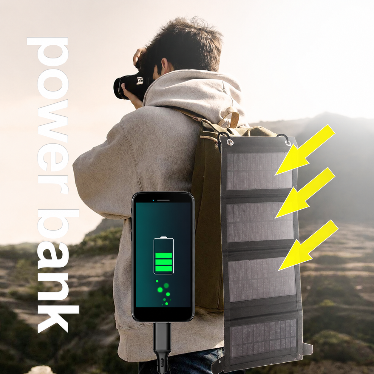 Foldable Solar Panel with USB Charging - Image 3