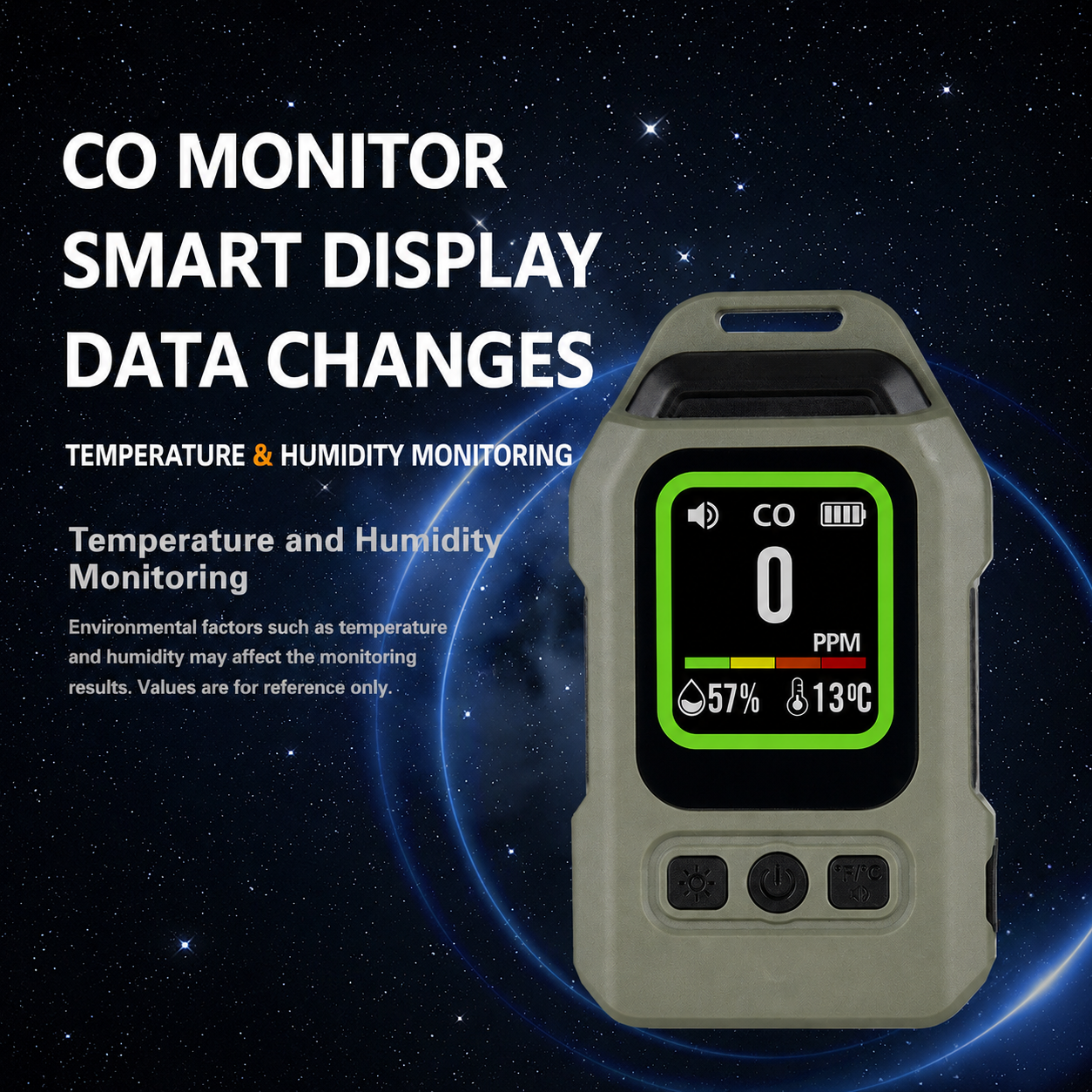 Portable CO & CO₂ Environmental Monitor - Image 2