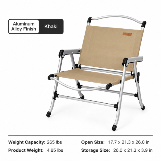 Aluminum Kermit-Style Camping Chair - Image 5