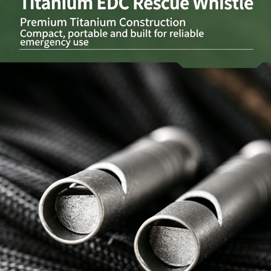 Pealess Titanium Emergency Whistle - Image 3