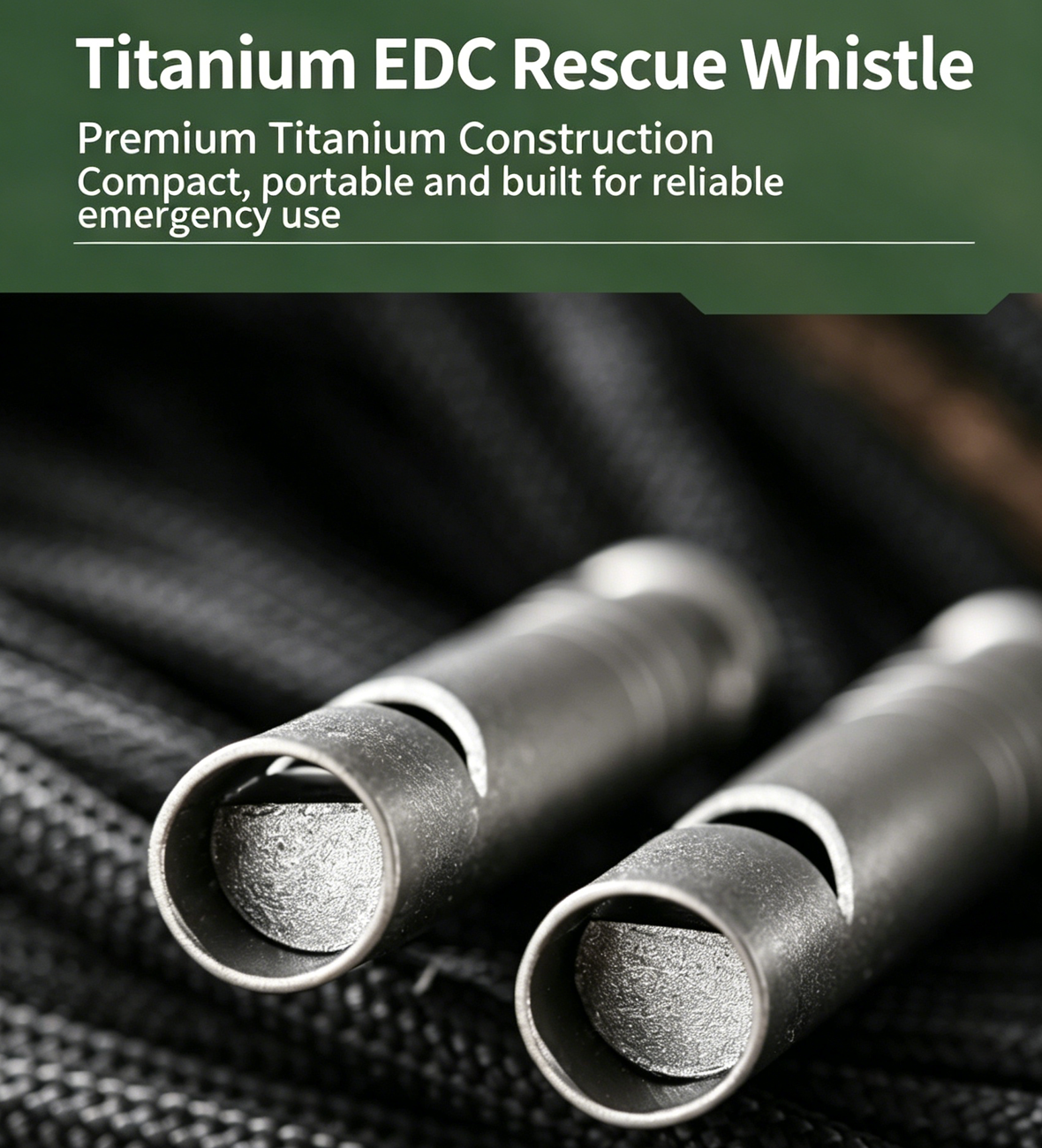Pealess Titanium Emergency Whistle - Image 3