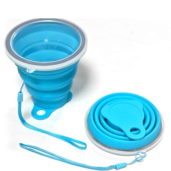 Collapsible Silicone Cup with Stainless Steel Rim - Image 8