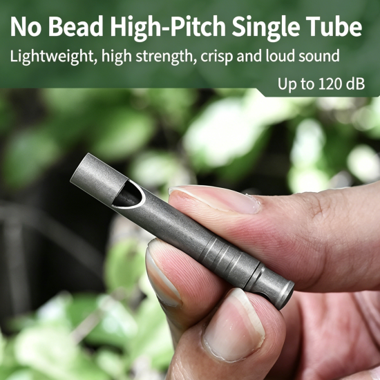 Pealess Titanium Emergency Whistle - Image 4