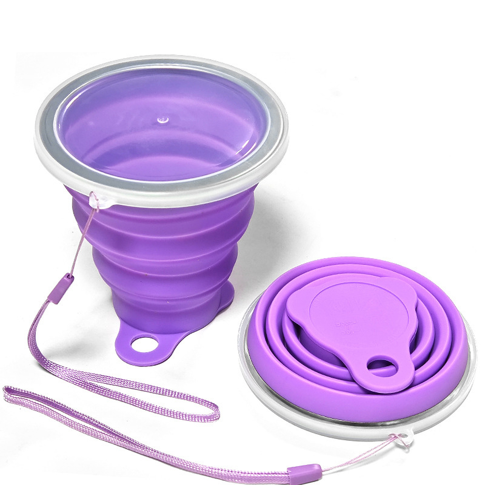 Collapsible Silicone Cup with Stainless Steel Rim - Image 9