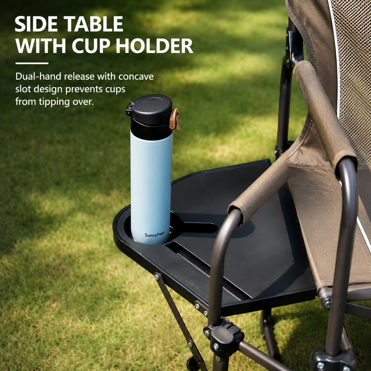 Foldable Director Chair with Side Table - Image 4