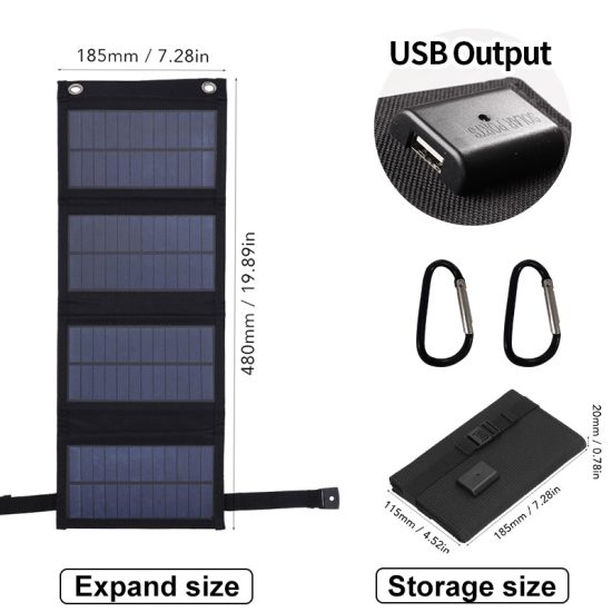 Foldable Solar Panel with USB Charging - Image 12