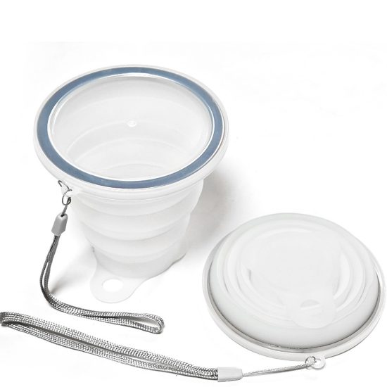 Collapsible Silicone Cup with Stainless Steel Rim - Image 10