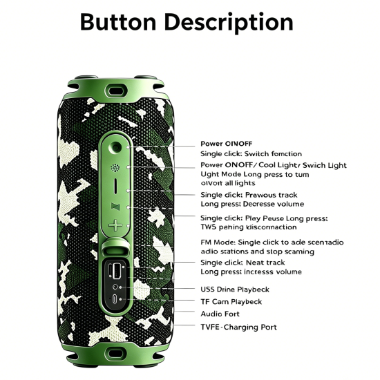 Portable Bluetooth Speaker with RGB Lighting - Image 10