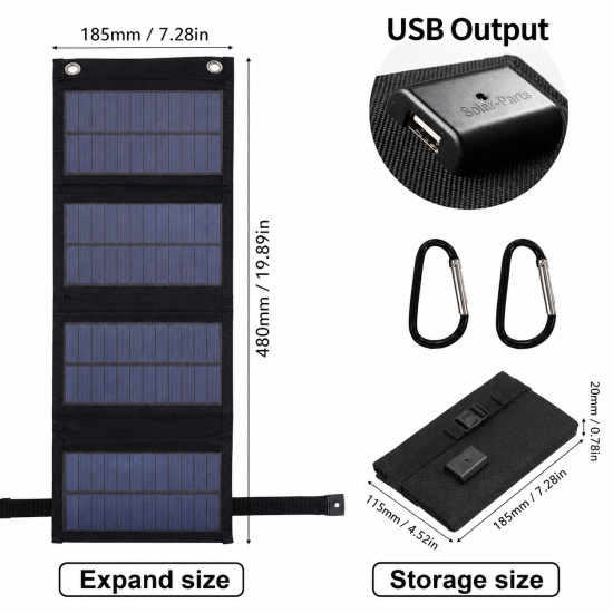 Foldable Solar Panel with USB Charging - Image 4