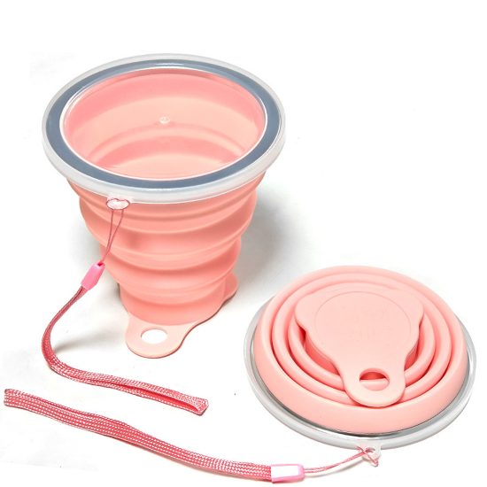 Collapsible Silicone Cup with Stainless Steel Rim - Image 11