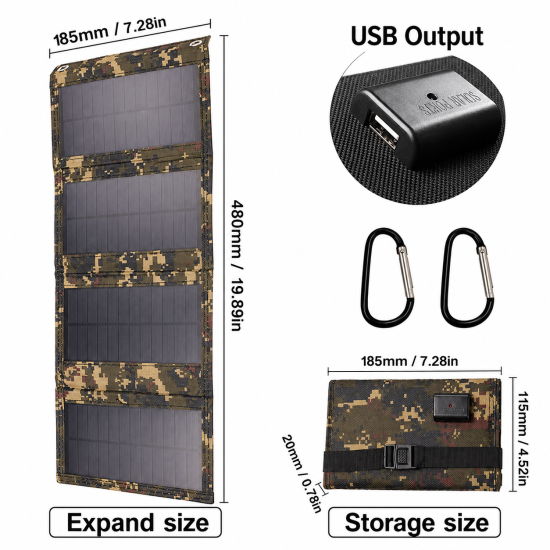 Foldable Solar Panel with USB Charging - Image 5