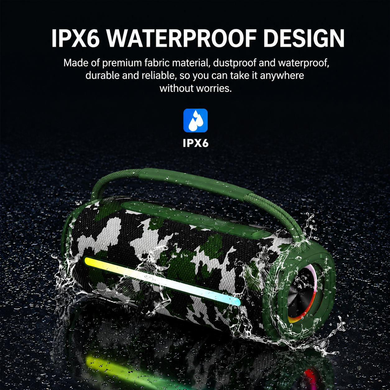 Portable Bluetooth Speaker with RGB Lighting - Image 4