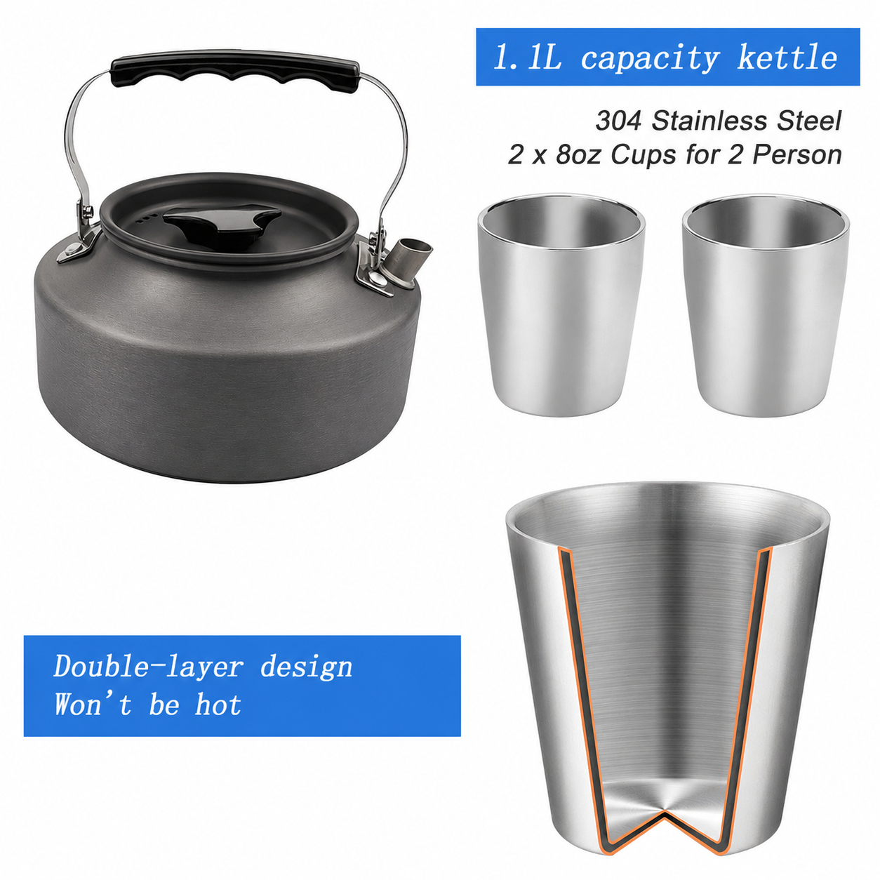2–3 Person Camping Cookware Set - Image 5