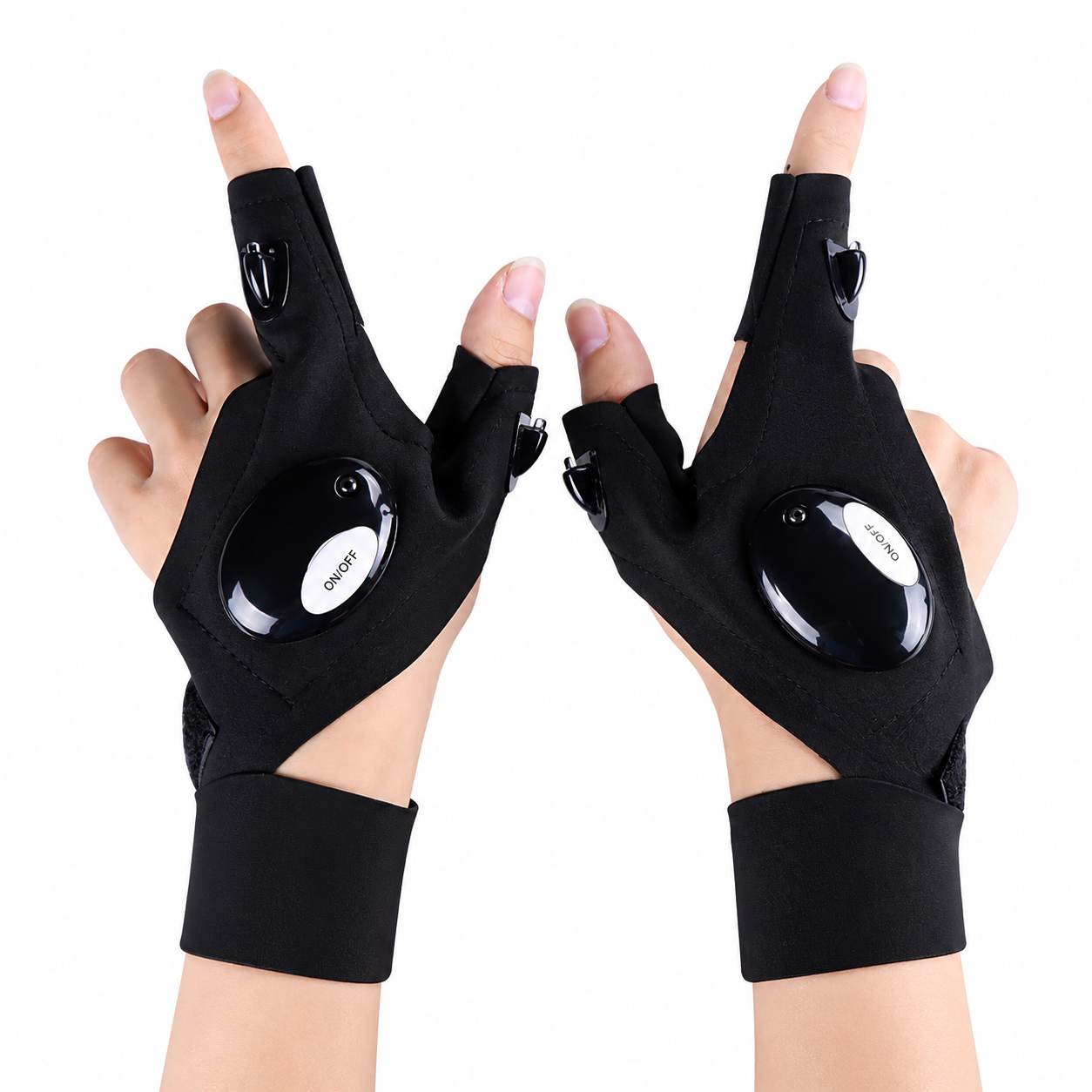 Hands-Free LED Flashlight Gloves - Image 1
