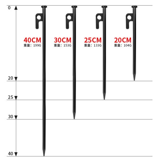 Steel Tent & Tarp Ground Stakes - Image 8