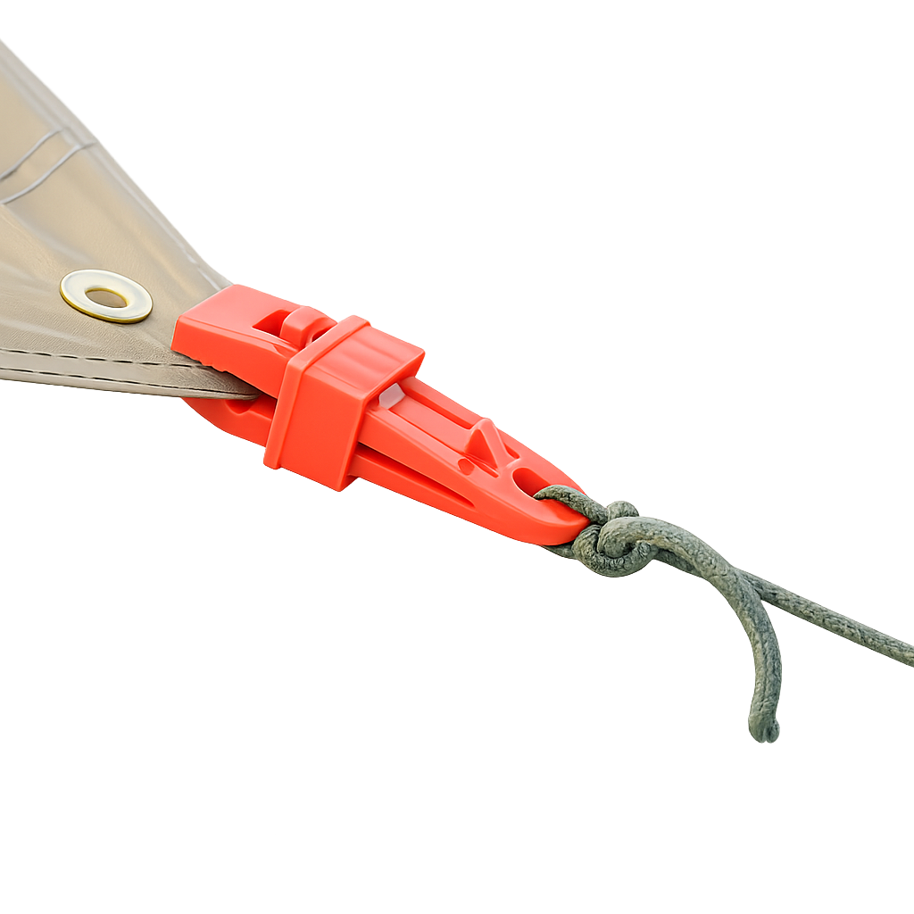 Adjustable Sliding Tent Fabric Clips - Image 1
