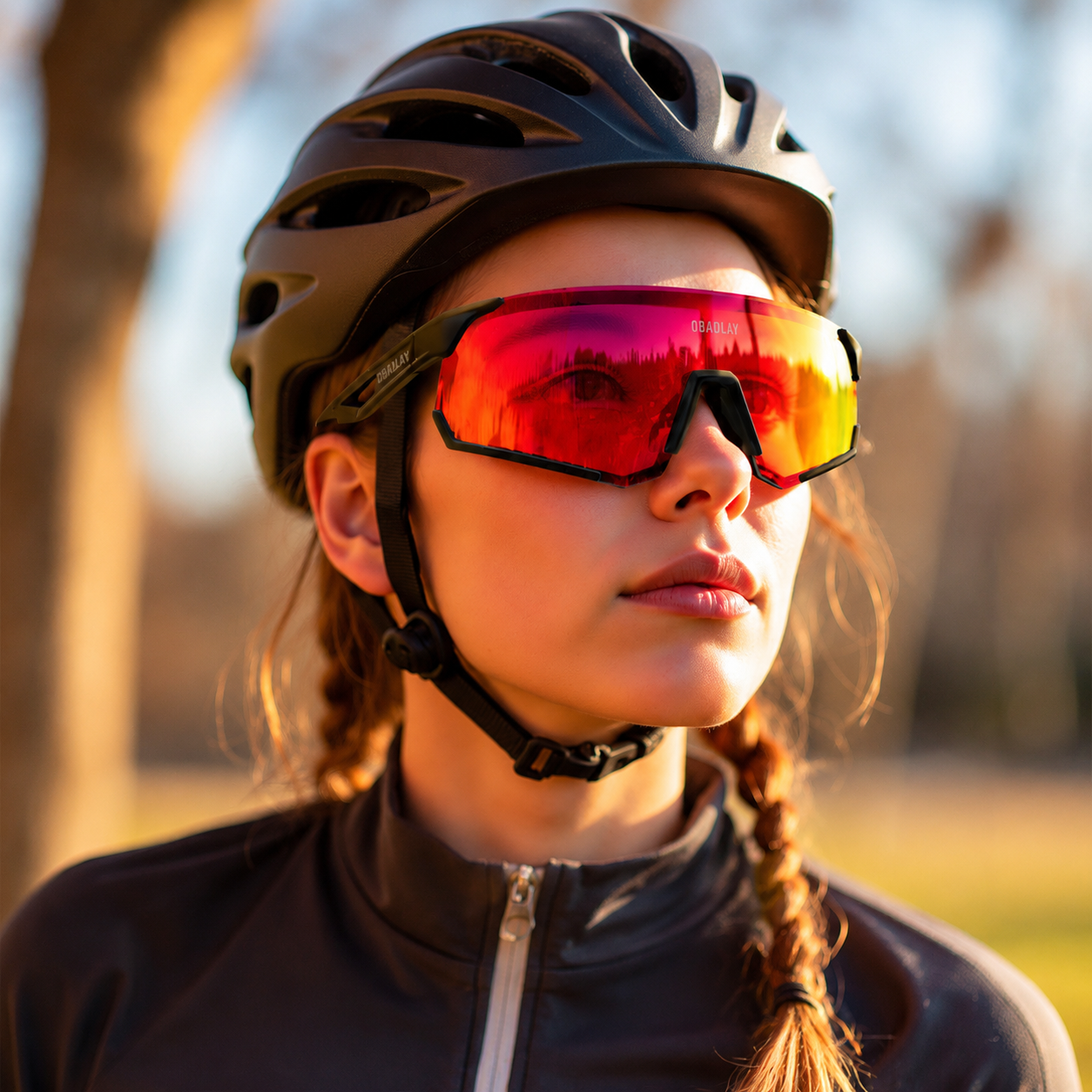 Photochromic Wraparound Cycling Sunglasses - Image 2