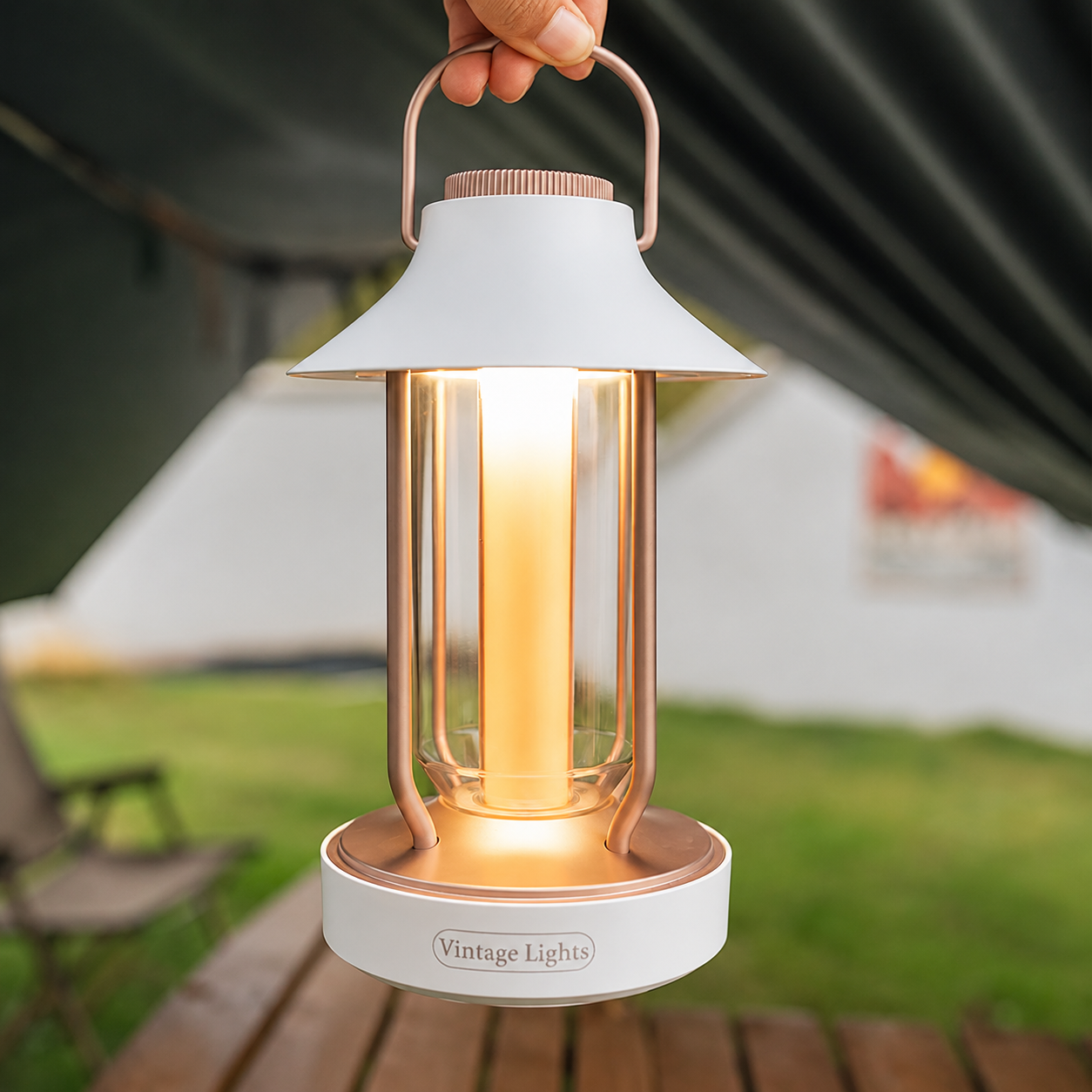 Rechargeable Vintage Camping Lantern - Image 2