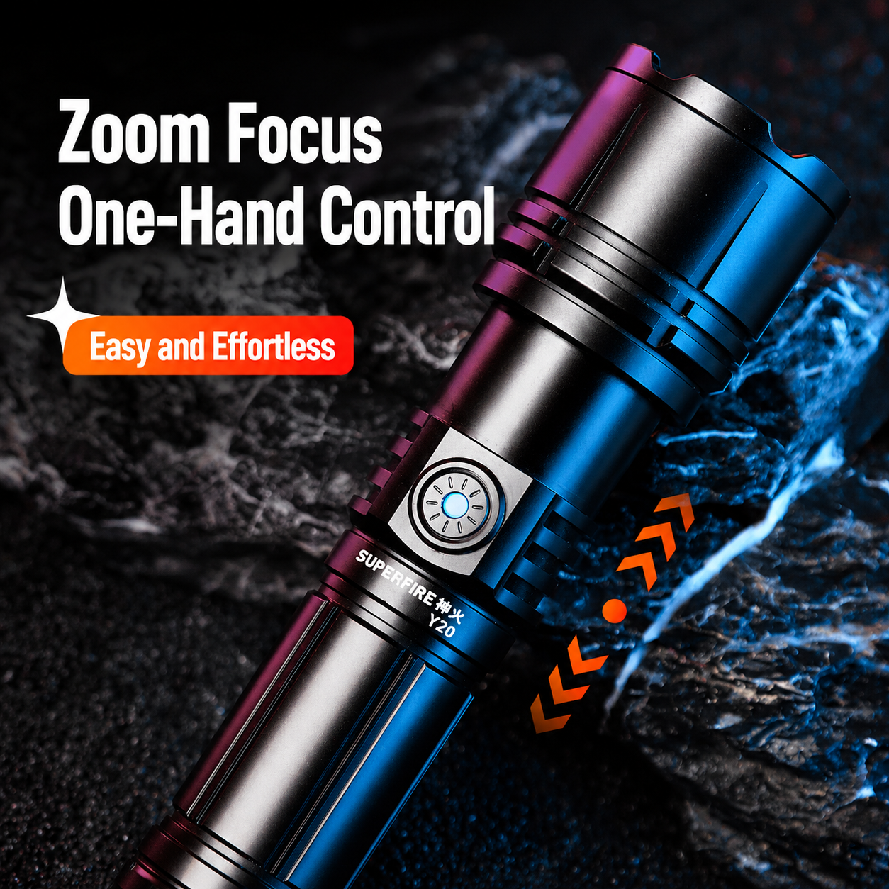 High-Lumen Zoomable Aluminum Flashlight - Image 2
