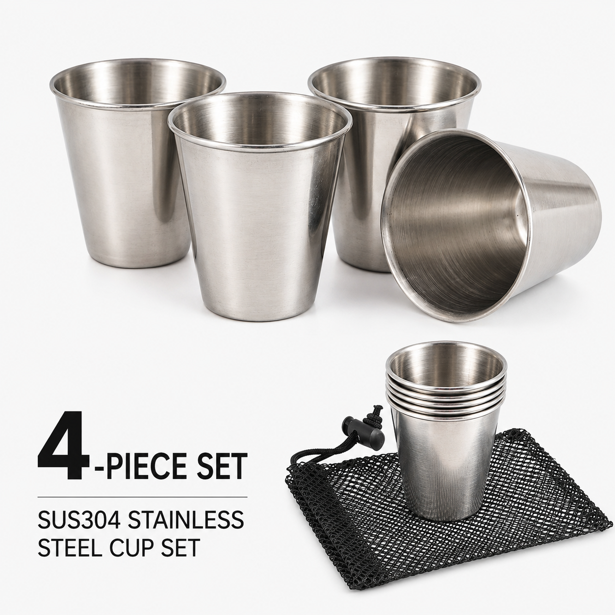 304 Stainless Steel Shot Cup Set - Image 4