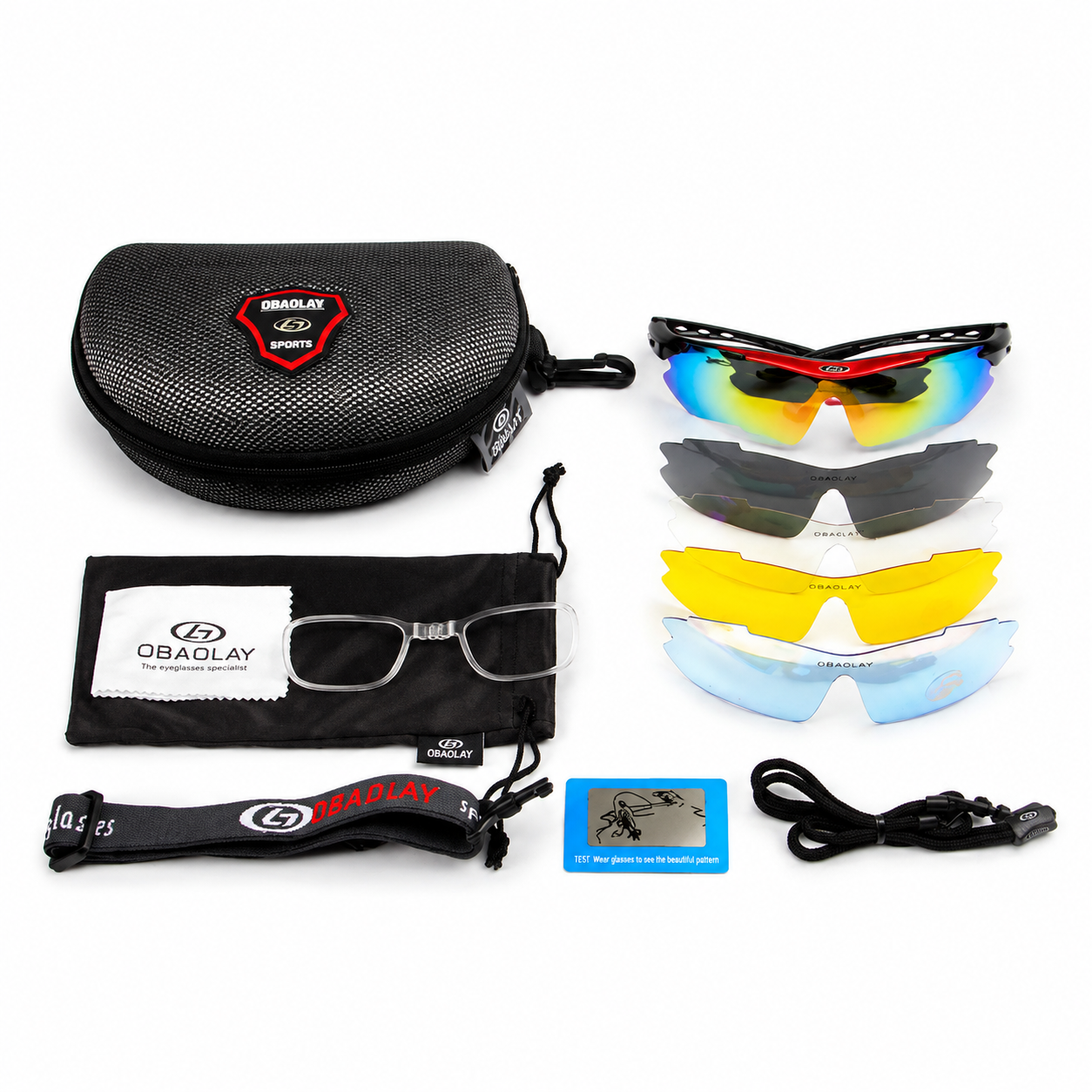 5-Lens Interchangeable Cycling Sunglasses Set - Image 21