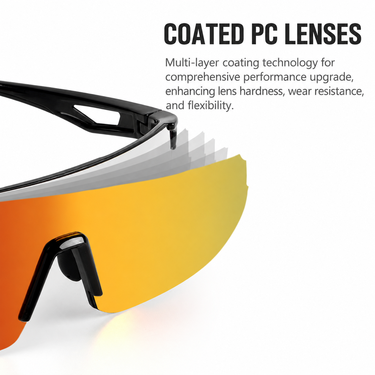 Photochromic Wraparound Cycling Sunglasses - Image 4