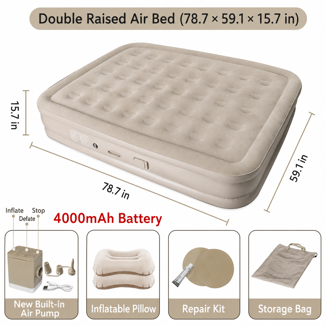 Automatic Inflatable Camping Mattress - Image 6