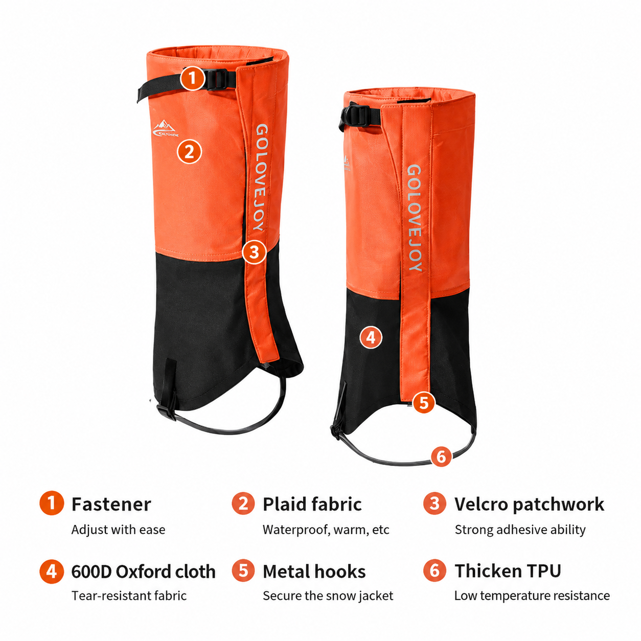 Adjustable Waterproof Outdoor Gaiters - Image 3
