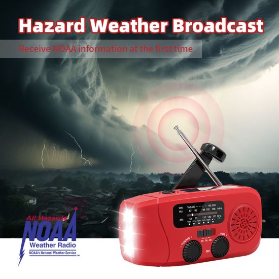 Solar Hand-Crank Emergency Radio with Flashlight - Image 2