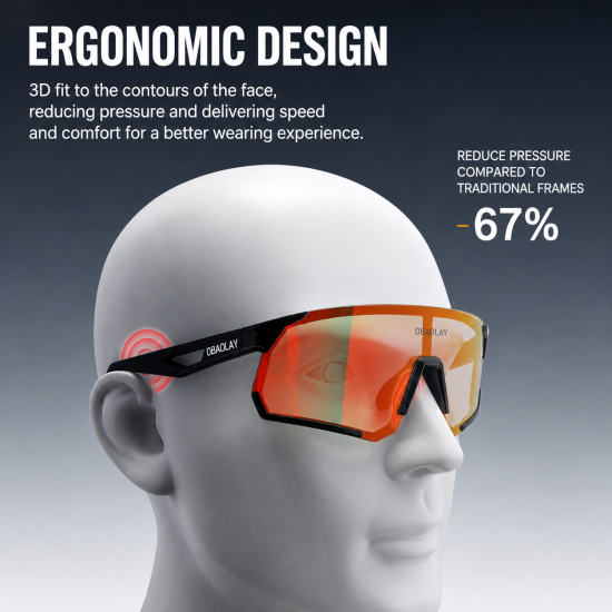 Photochromic Wraparound Cycling Sunglasses - Image 6