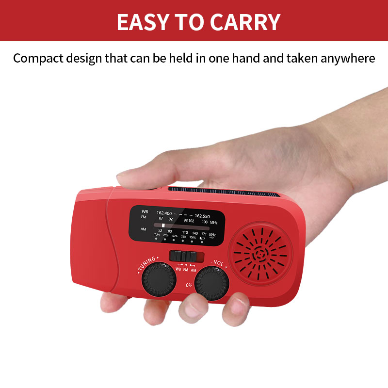 Solar Hand-Crank Emergency Radio with Flashlight - Image 7