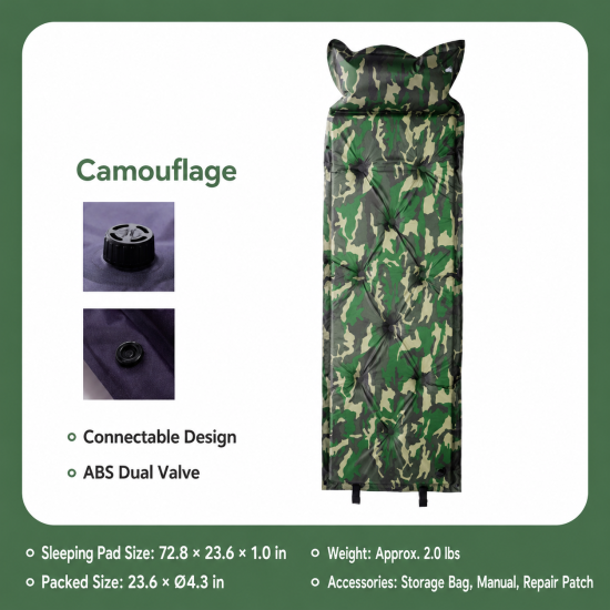 Connectable Self-Inflating Camping Pad - Image 8