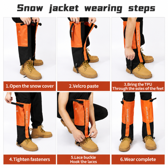 Adjustable Waterproof Outdoor Gaiters - Image 6