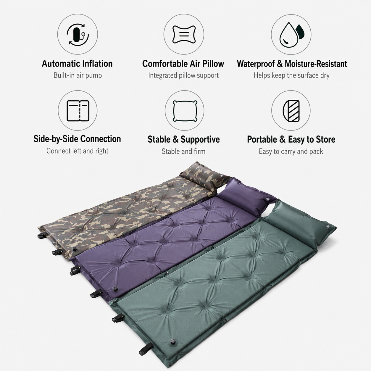 Connectable Self-Inflating Camping Pad - Image 3