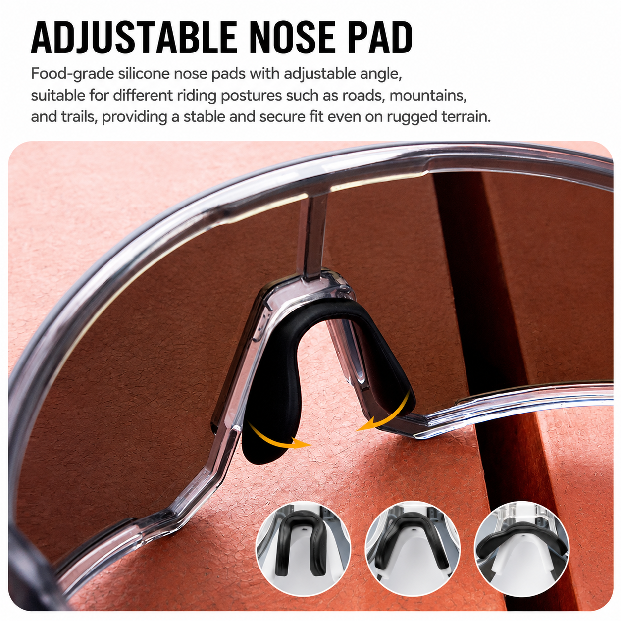 Photochromic Wraparound Cycling Sunglasses - Image 8