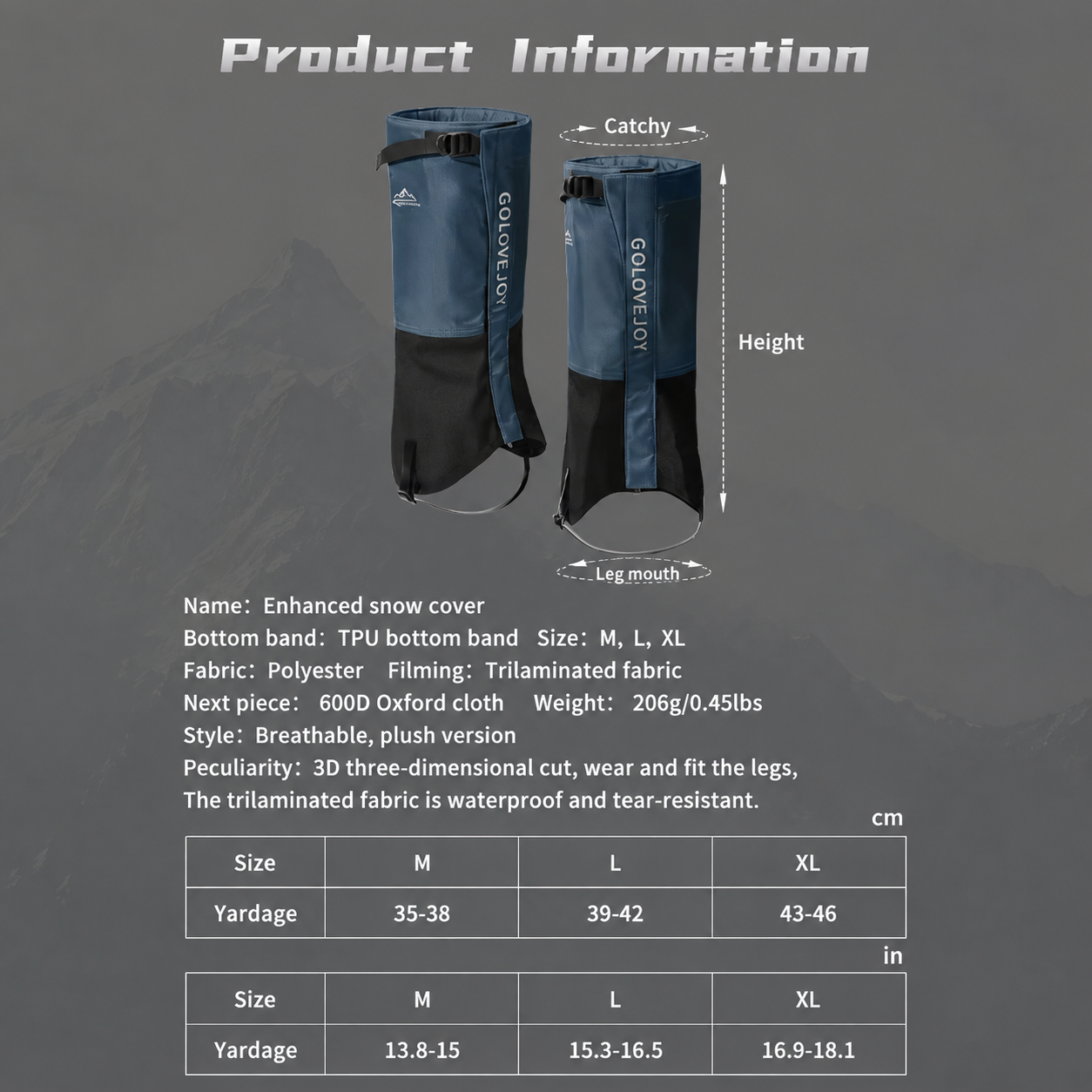 Adjustable Waterproof Outdoor Gaiters - Image 8