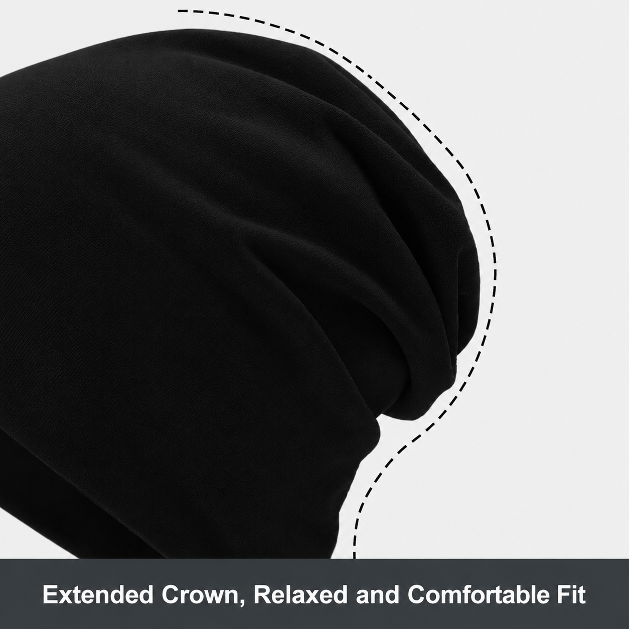Oversized Double-Layer Cotton Beanie - Image 6