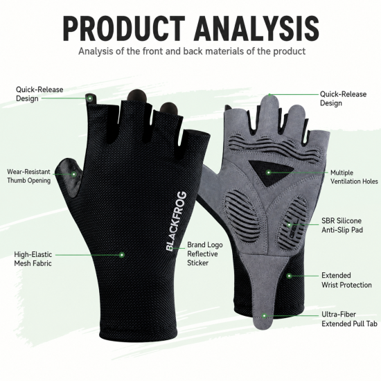 Breathable Half-Finger Cycling Gloves - Image 10