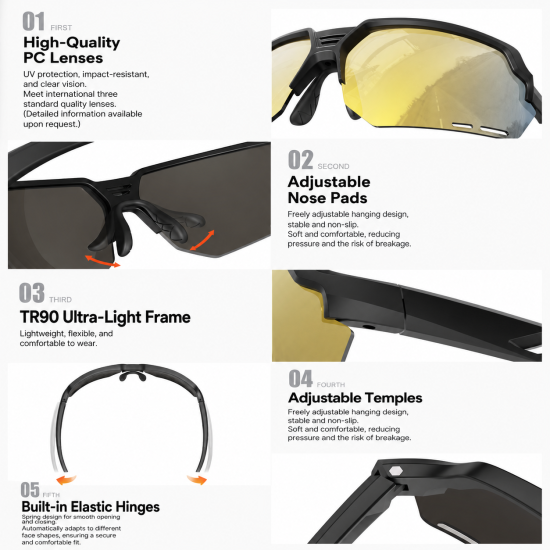 Adjustable Outdoor Sports Sunglasses - Image 2