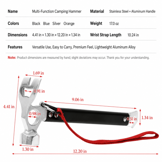 Multi-Function Camping Stake Hammer - Image 11