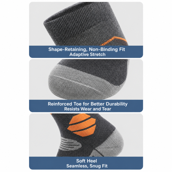 Knee-High Merino Wool Blend Ski Socks - Image 6