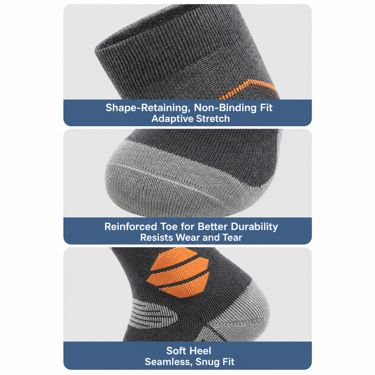 Knee-High Merino Wool Blend Ski Socks - Image 6