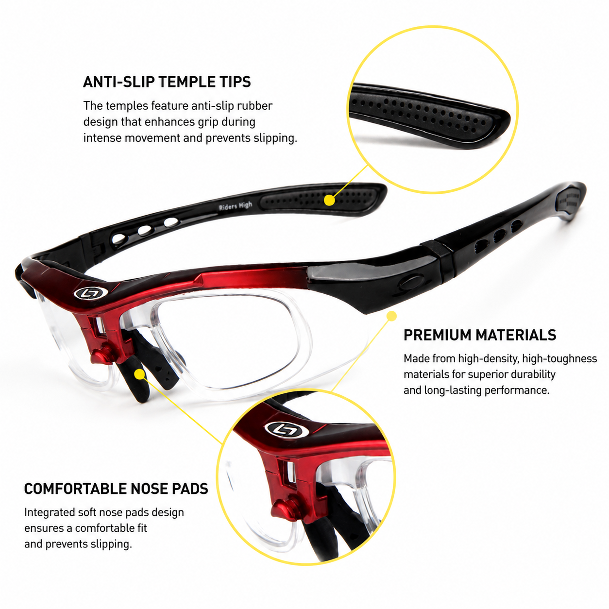 5-Lens Interchangeable Cycling Sunglasses Set - Image 3