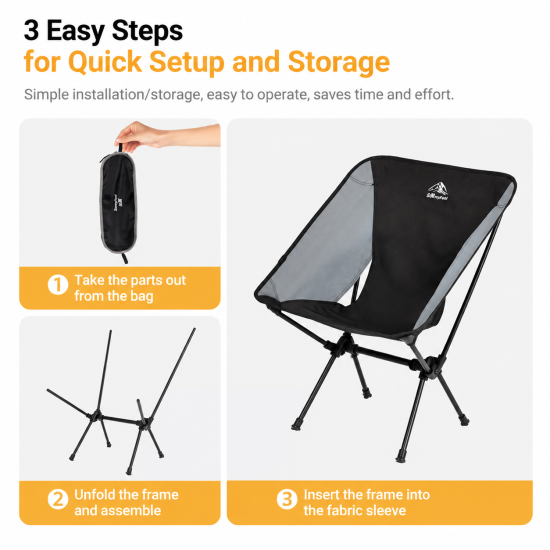 Lightweight Folding Moon Chair - Image 8
