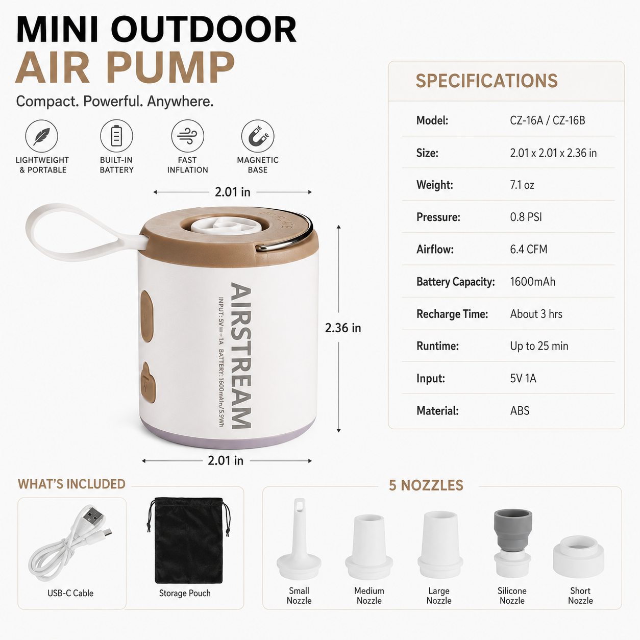 Mini Electric Air Pump for Inflation & Deflation - Image 7